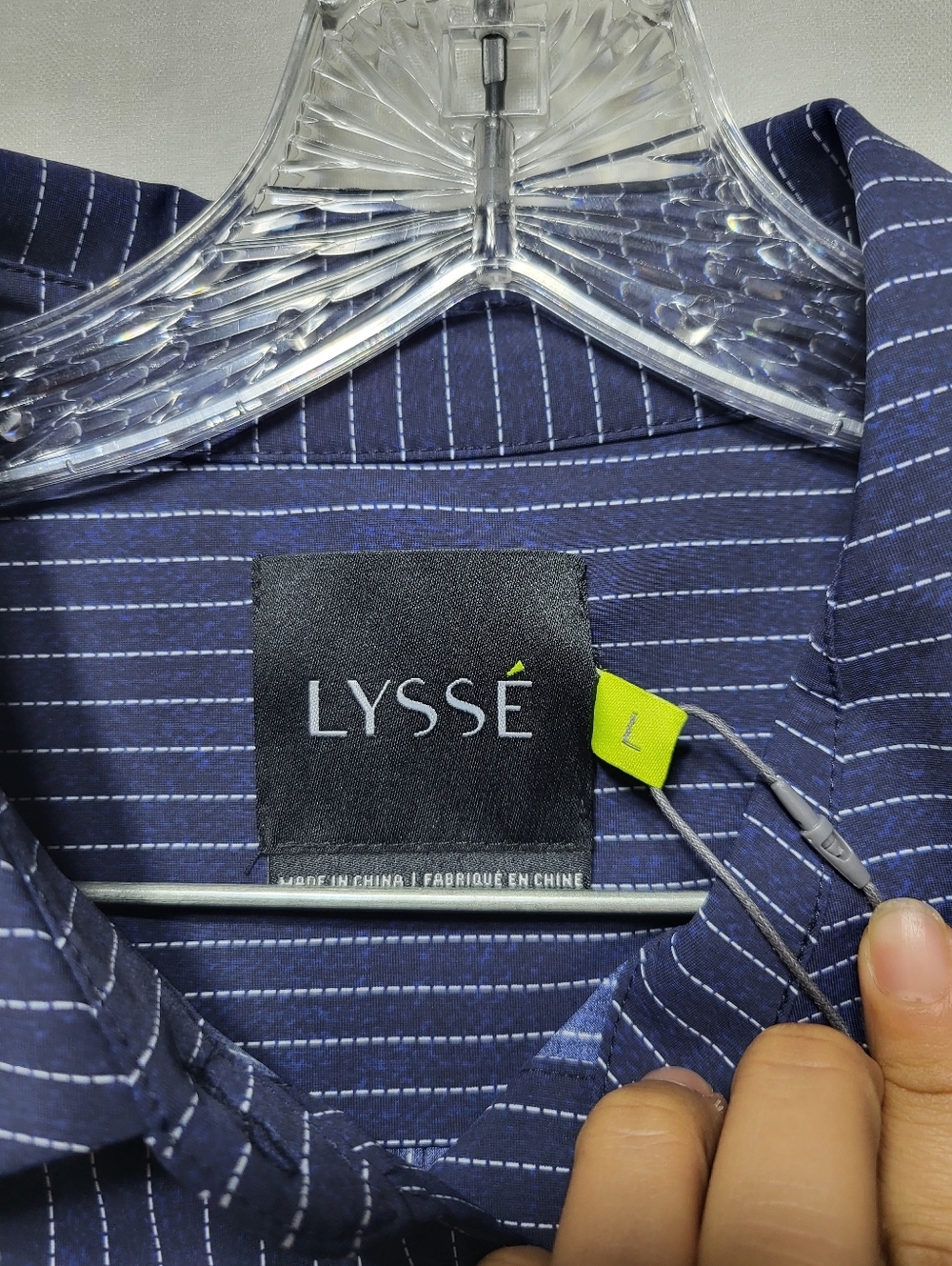 NEw LYSSÉ Schiffer Navy Dress with Tie Waist - Picture 4 of 8